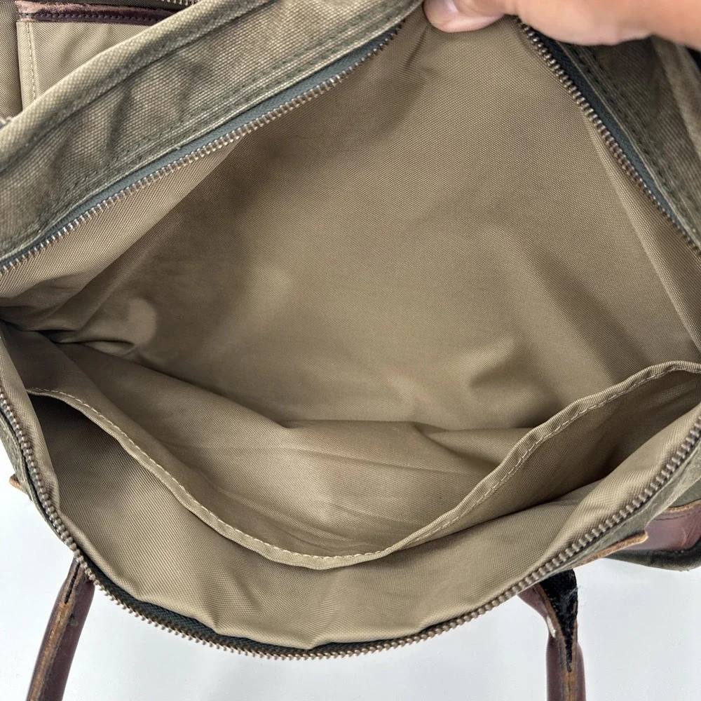 Vintage Orvis Battenkill Canvas Briefcase Messenger Bag With Strap Grunge